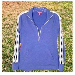 Lilly Pulitzer Skipper Popover Top Heather purple